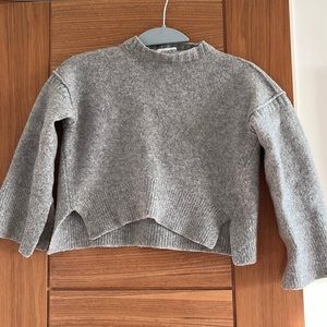 EUC Elizabeth and James grey  cropped sweater